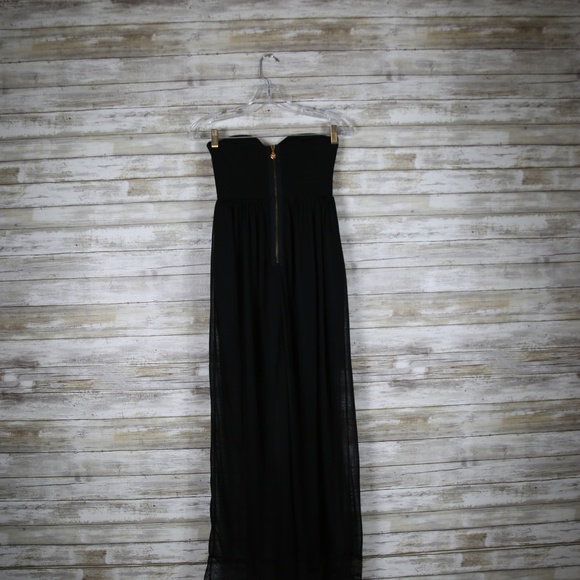 Honey and Rosie Black Tube Top Maxi Dress sz Sm - Picture 6 of 7